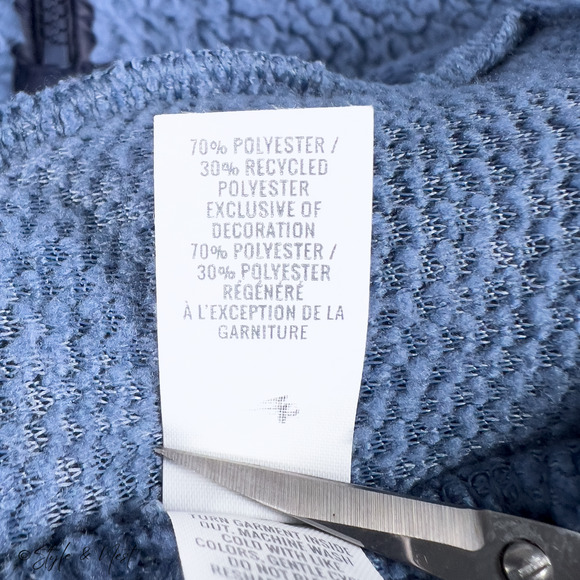 Aerie Fluffy Dream Sherpa Quarter Zip Quilted Pullover Cozy Size Medium - Picture 3 of 4